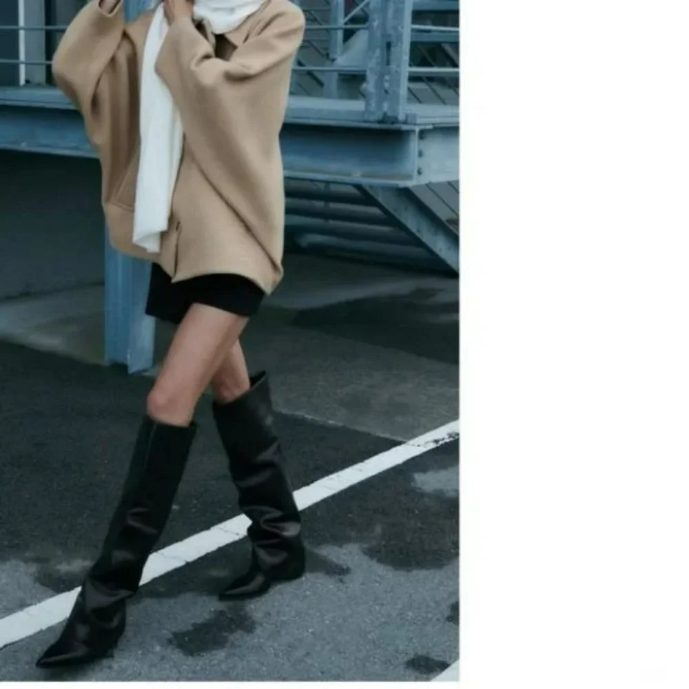 ZARA LEATHER GAITER BOOTS - Picture 11 of 12